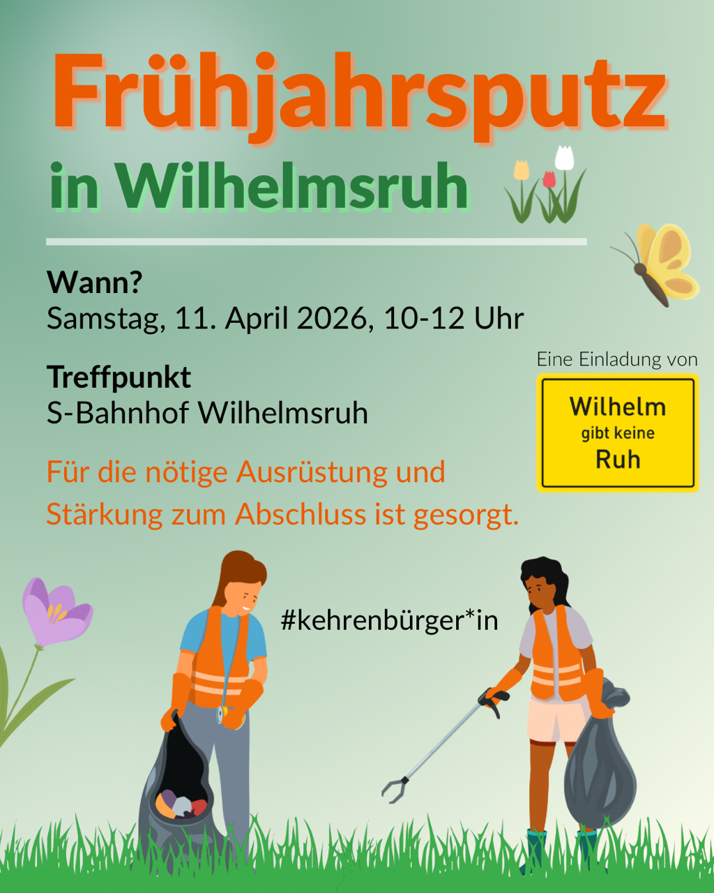 Frühjahrsputz in Wilhelmsruh – gemeinsam für weniger Müll im Kiez!